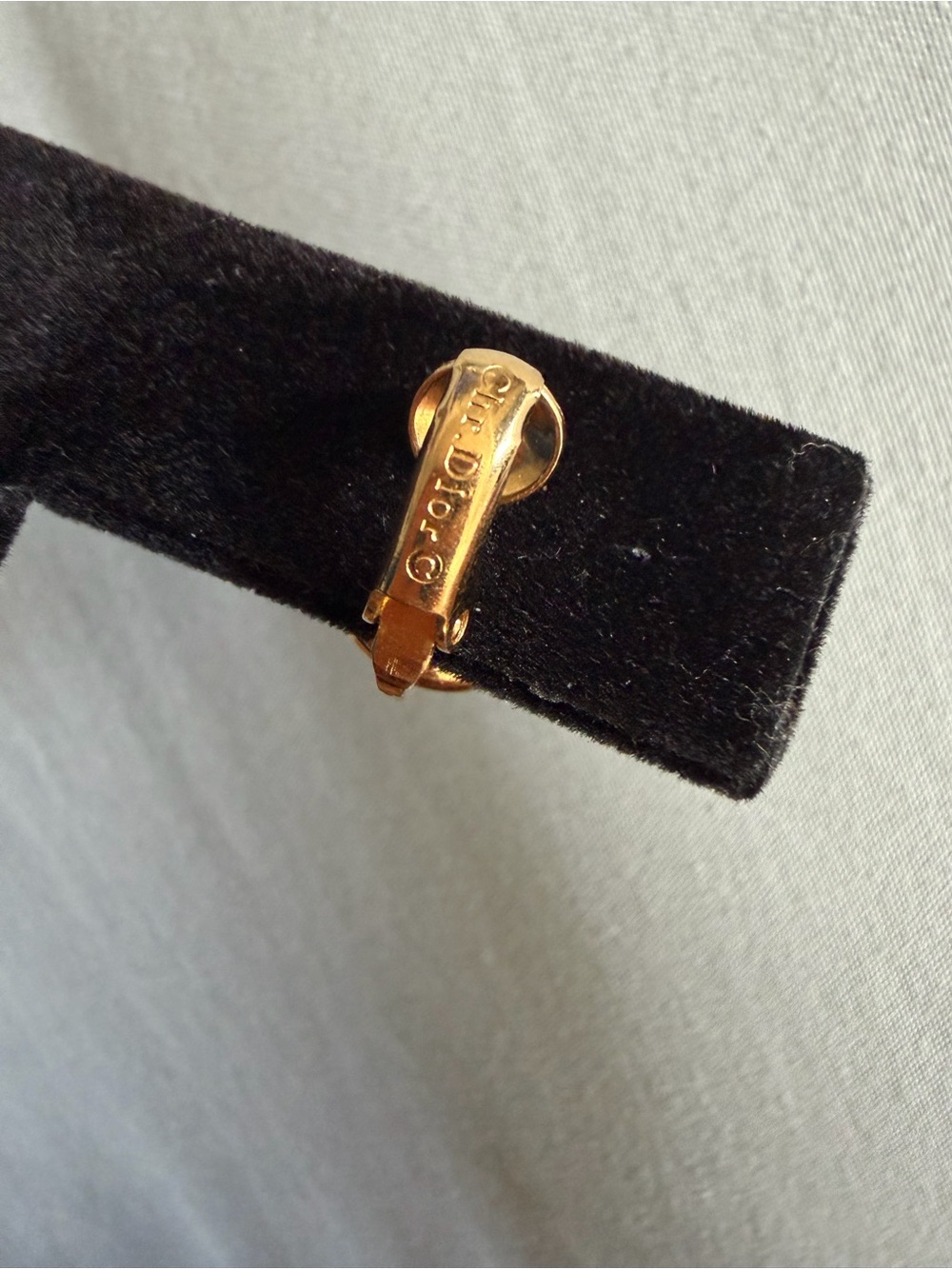 Dior Gold-Tone Knot Stud Earrings with Crystal Accents - Women Jewelry - Picture 3 of 9